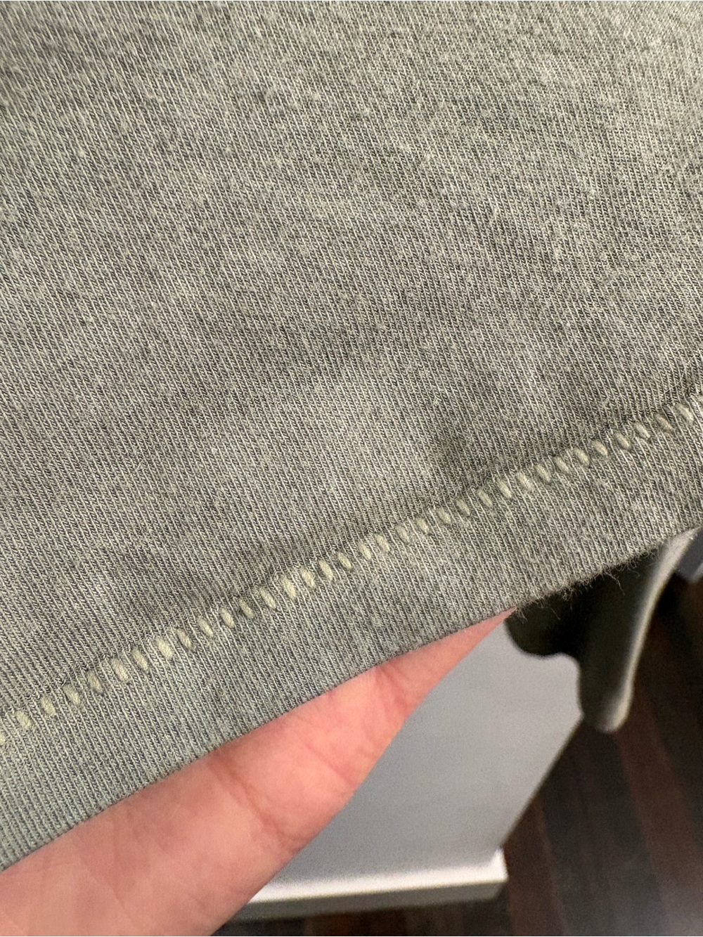 Skims Sage green cotton jersey long Sleeve Crewneck Top - Picture 6 of 7